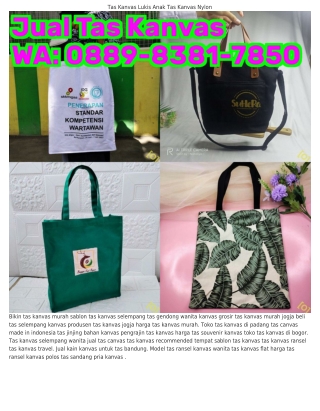 ౦889-8З8l-785౦ (WA) Tas Goodie Bag Kanvas Harga Tas Selempang Kanvas