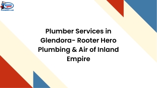 Plumber Services in Glendora- Rooter Hero Plumbing of Inland Empire