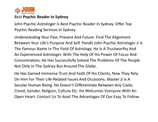 Best Psychic Reader In Sydney