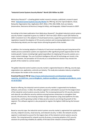 Industrial Control Systems Security Market