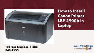 How to Install Canon Printer LBP 2900b in Laptop