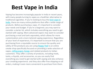 Best Vape in India