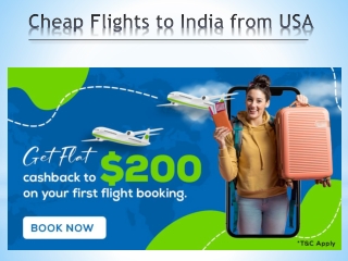 Flights to India from USA