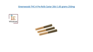 Greenwoods THC-A Pre Rolls Caviar 20ct 1