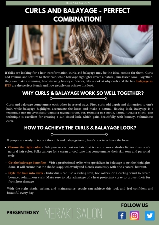 Get Perfect Combination for Curls and Balayage