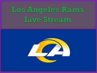Los Angeles Rams Live Stream