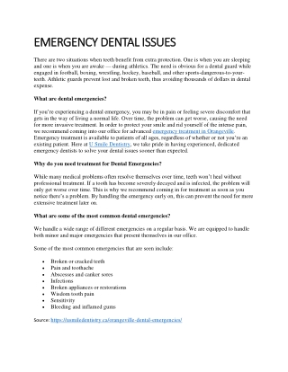 emergency dental issues