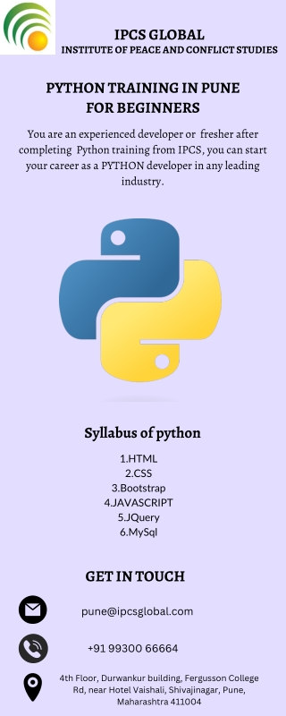IPCS GLOBAL PYTHON IN PUNE