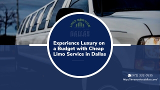 Experience Luxury on a Budget with Cheap Limo Service in Dallas