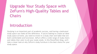 Upgrade Your Study Space with ZeFurn's High-Quality Tables
