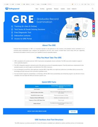 GRE Coaching Classes  Online GRE Preparation - Collegepond