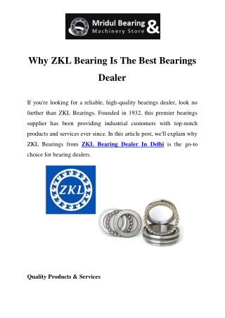 ZKL Bearing Dealer In Delhi Call-9870270651