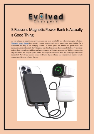5 Reasons Magnetic Power Bank Is Actually a Good Thing