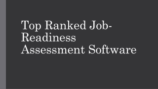 Top Ranked Job-Readiness Assessment Software