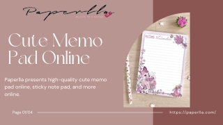 Cute Memo Pad Online