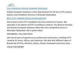 Cctv Installation Services Nizampet Hyderabad