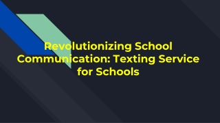 Texting Service For Schools