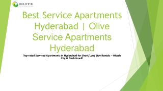 Best Service Apartments Hyderabad