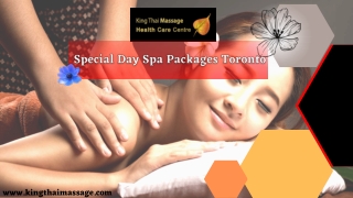 Get Special Day Spa Packages Toronto at an affordable price