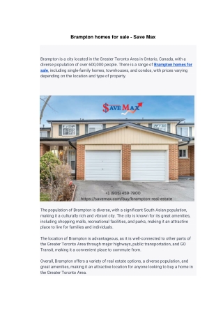 Brampton homes for sale - Save Max (1)