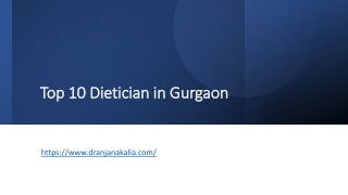 Top 10 Dietician in Gurgaon