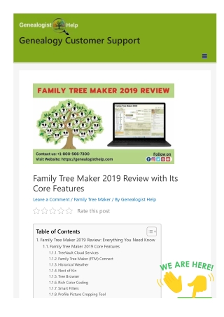 Family Tree Maker 2019 Review with its Core Features