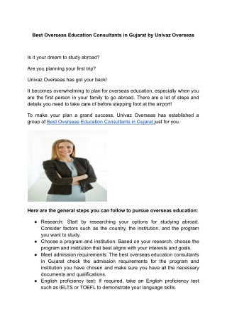 Best Overseas Education Consultants in Gujarat