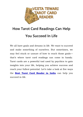 Best Tarot Card Reader in India Call-9833592253