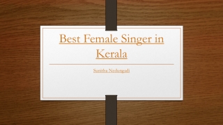 Best Female Singer in Kerala Sunitha