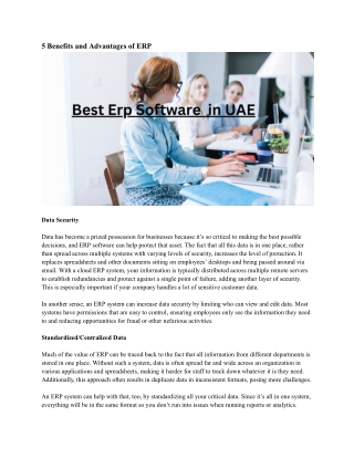 Best Erp Software  in UAE