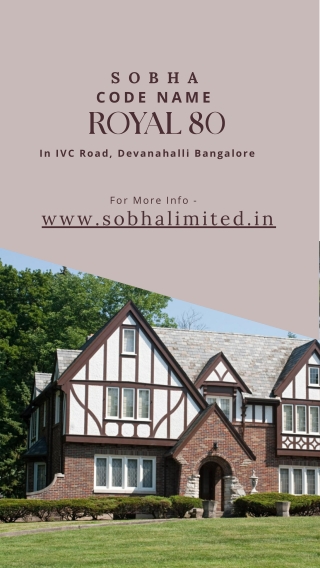 Sobha Codename Royal 80 Bangalore - PDF