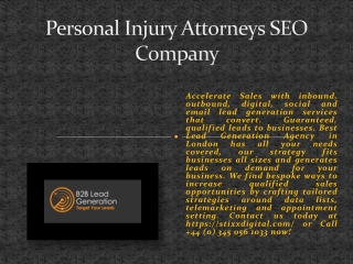 Personal Injury Attorneys SEO Company