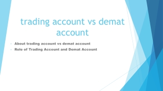difference between Demat and Trading account | Motilal Oswal