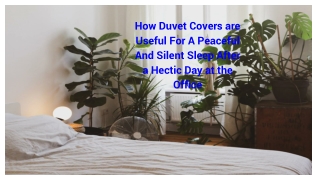 How Duvet Covers are Useful For A Peaceful And Silent Sleep After a Hectic Day at the Office