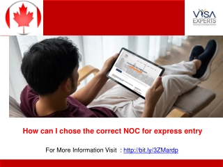 How can I chose the correct NOC for express entry