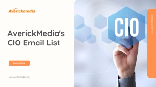 Reach Top CIOs with Our Verified CIO Email List | Increase Sales