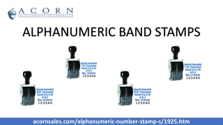 ALPHANUMERIC BAND STAMPS