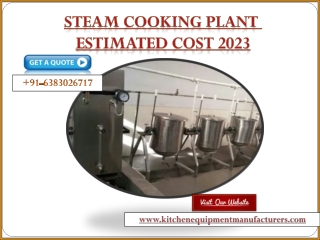 Steam Cooking Plant Manufacturers in Chennai, Bangalore, Trichy, Tirupati, Pondicherry, Madurai, Nellore, Vellore, Salem