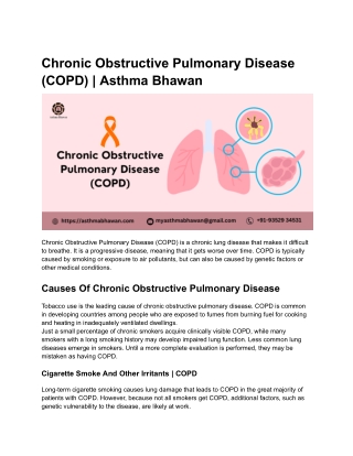 Chronic Obstructive Pulmonary Disease (COPD) _ Asthma Bhawan