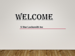 5 Star Locksmith Inc