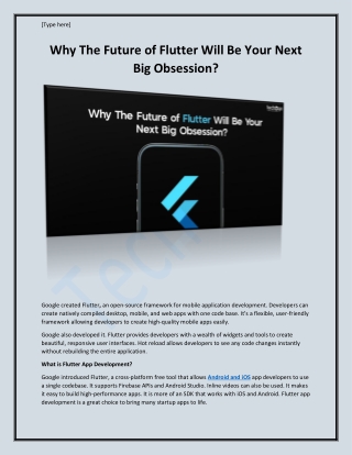 Why The Future of Flutter Will Be Your Next Big Obsession