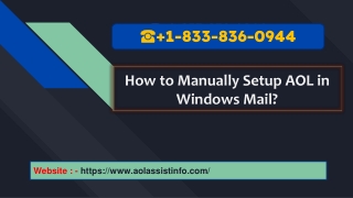 How to Manually Setup AOL in Windows Mail?