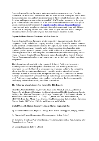 Osgood-Schlatter Disease Treatment market