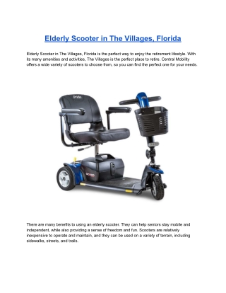 Elderly Scooter in The Villages, Florida