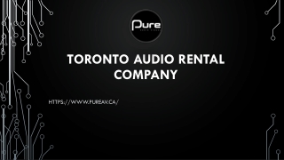 TORONTO AUDIO RENTAL COMPANY