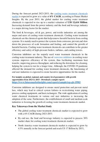 Cooling Water Treatment Chemicals Market Size, Share & Forecast to 2033