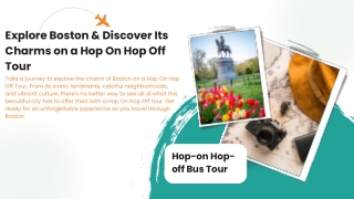 Explore Boston & Discover Its Charms on a Hop On Hop Off Tour