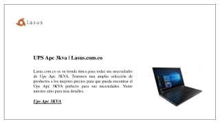 UPS Apc 3kva | Lasus.com.co