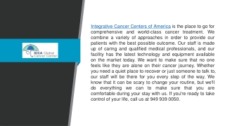 Integrative Cancer Centers of America Cancer Treatment Centers