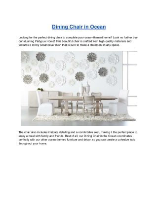 Dining Chair in Ocean